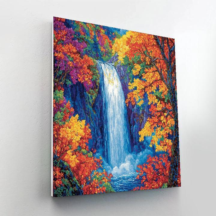 Katsushika Hokusai Inspired Hokusai's Autumn Cascade  Numbered Painting Kits