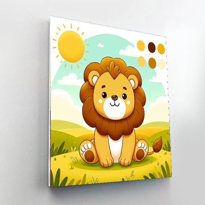 Cuddly Lion Numbered Painting Kits