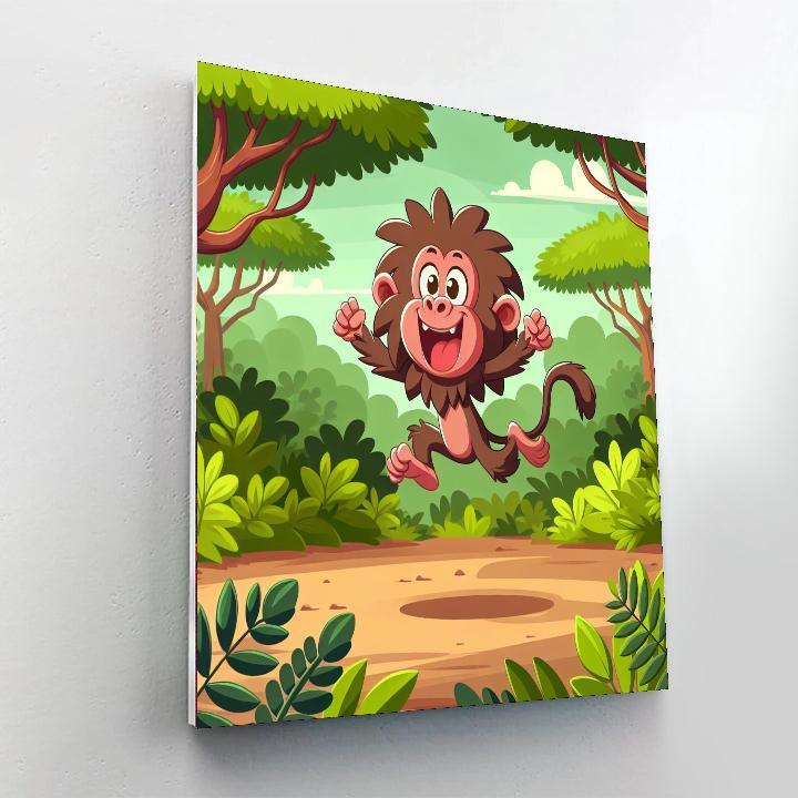 Bouncing Baboon Numbered Painting Kits