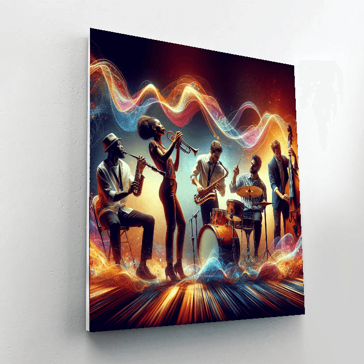 Dynamic Jazz Ensemble Painting Number Kit