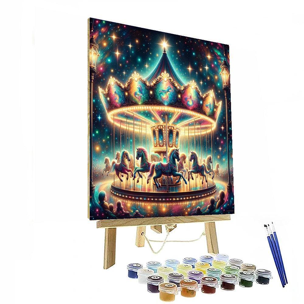 Starlit Carousel Dreams Numbered Painting Kits