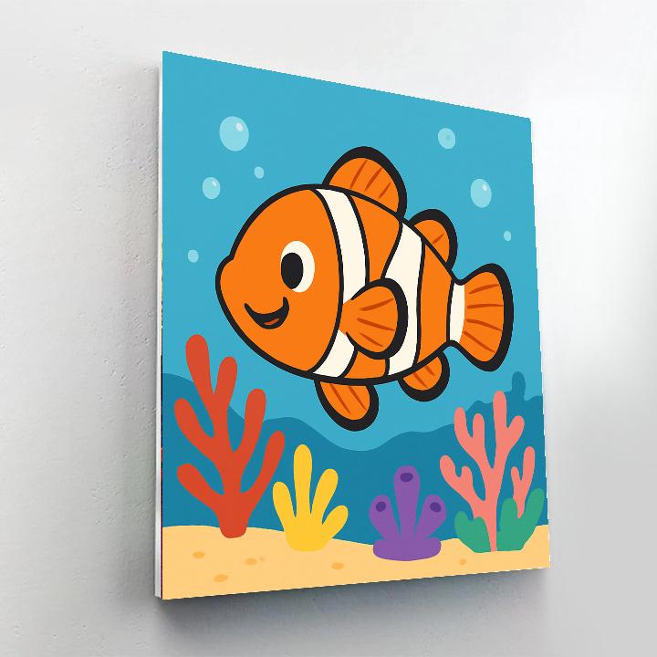 Cheerful Clown Fish Numbered Painting Kits