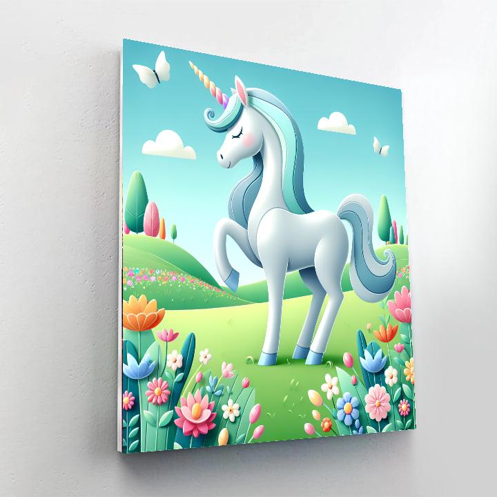 Mystical Unicorn's Meadow DIY Paint By Numbers