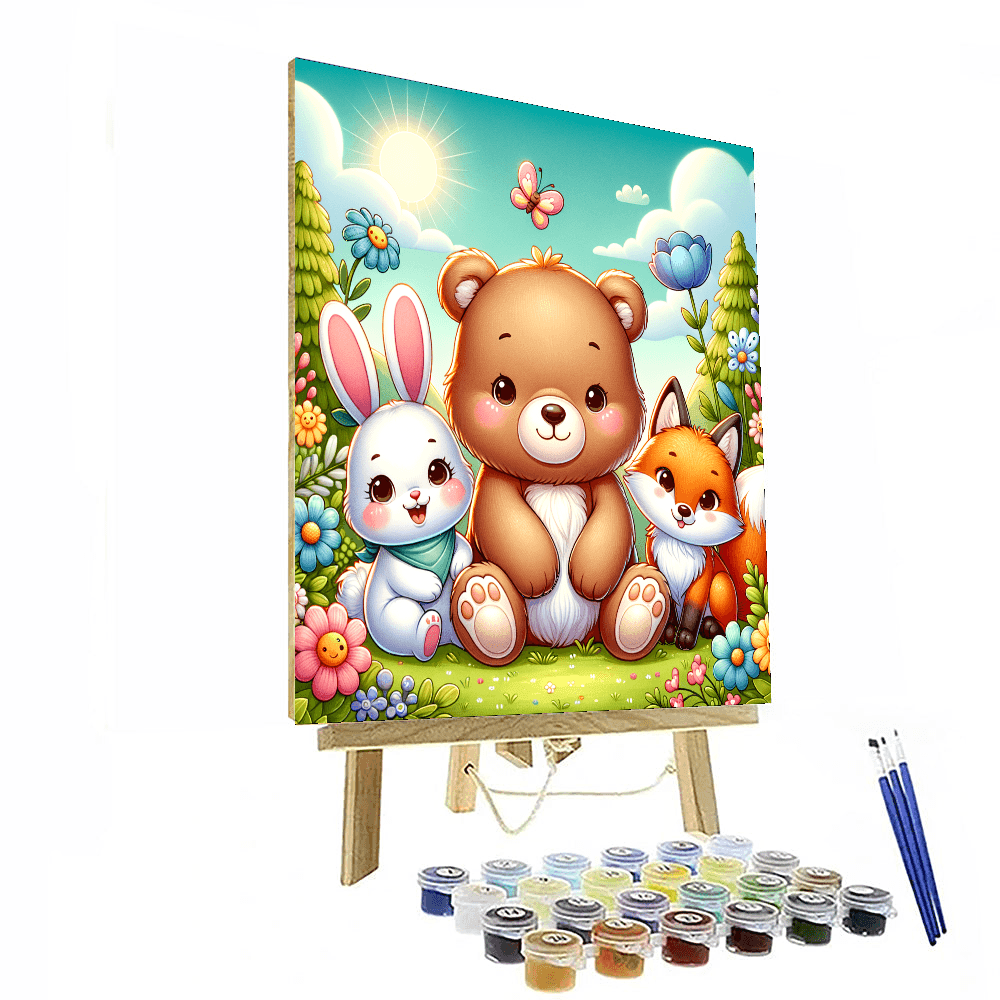 Charming Animal Friends - DIY Painting By Numbers Kit