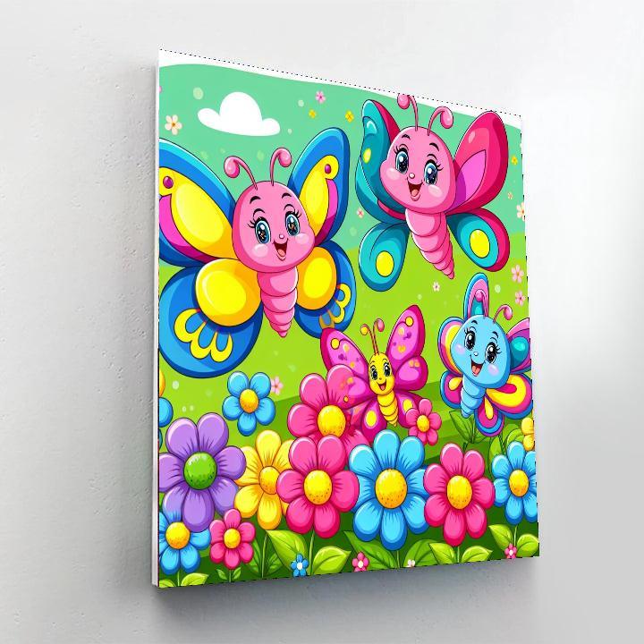 Playful Butterfly Friends DIY Paint By Numbers