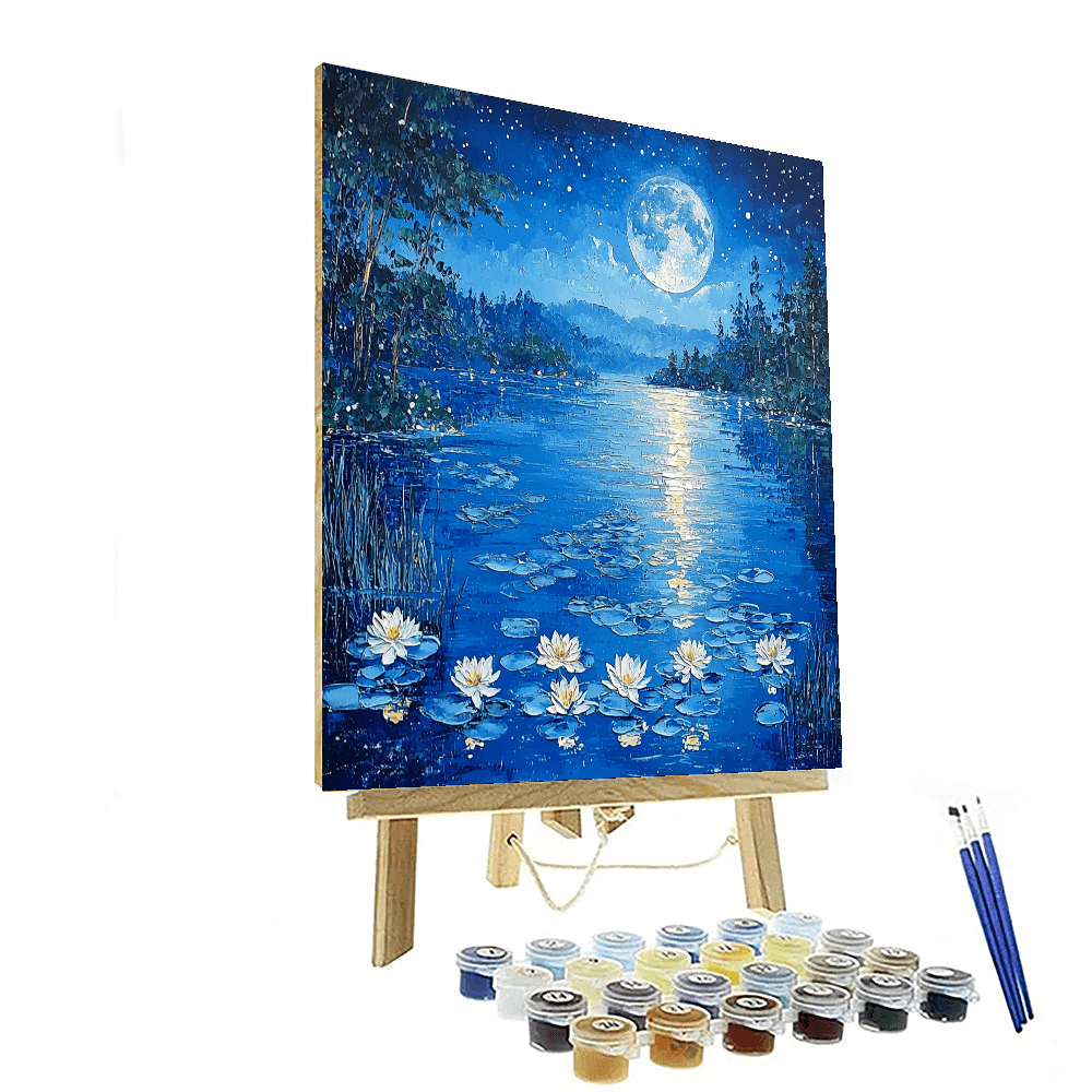 Claude Monet Inspired Lunar Reflections  Paint By Numbers