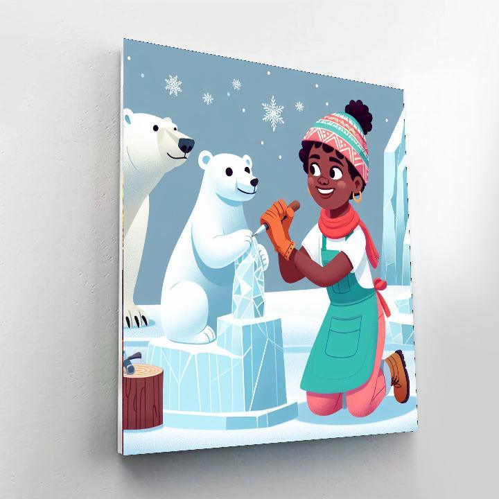Arctic Ice Sculptor Challenge Painting Number Kit