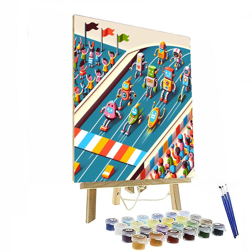 Robot Racers Paint By Numbers Art
