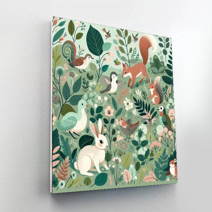 Woodland Companions Painting Number Kit