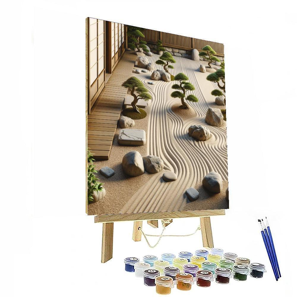 Serenity Of A Zen Garden Numbered Painting Kits