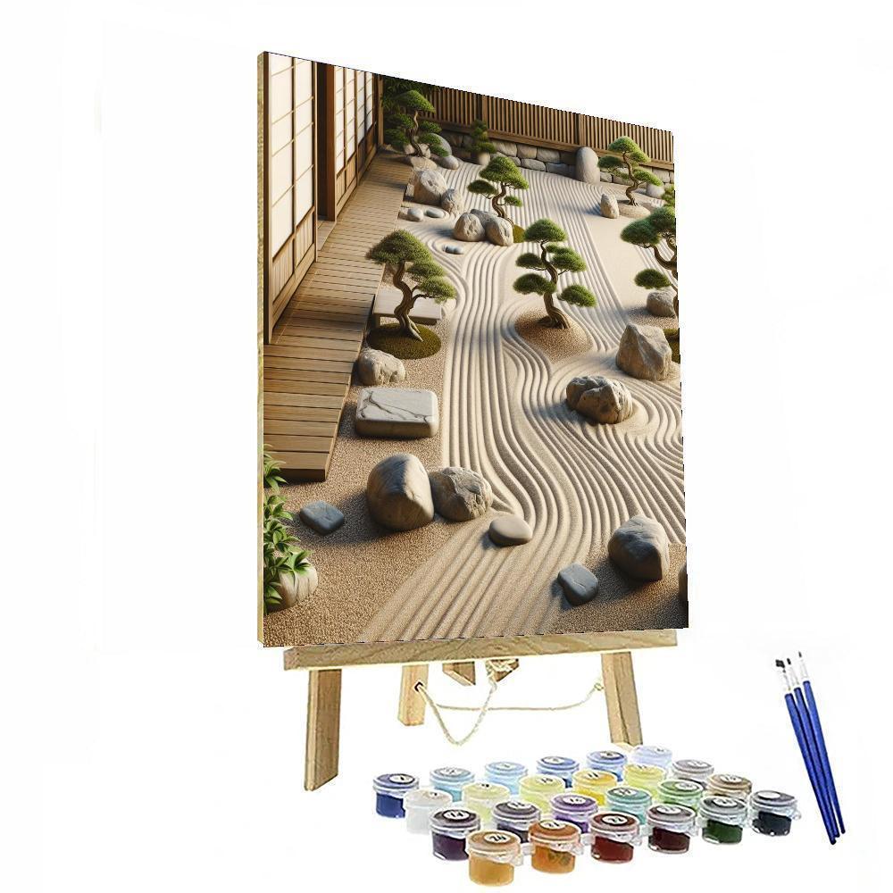 Serenity Of A Zen Garden Numbered Painting Kits