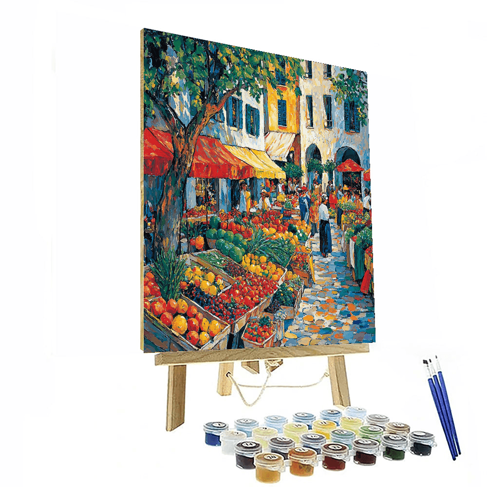 Pierre Bonnard Inspired Joyful Market Day  Paint By Color