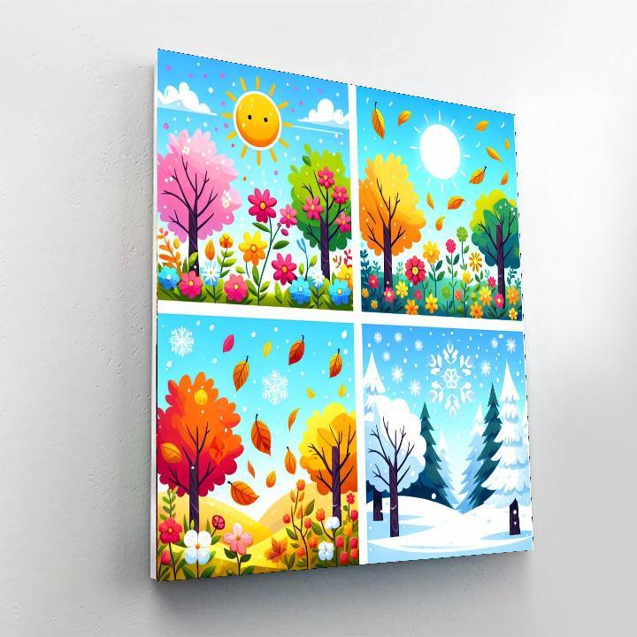 Magical Seasons Celebration Paint By Numbers Art