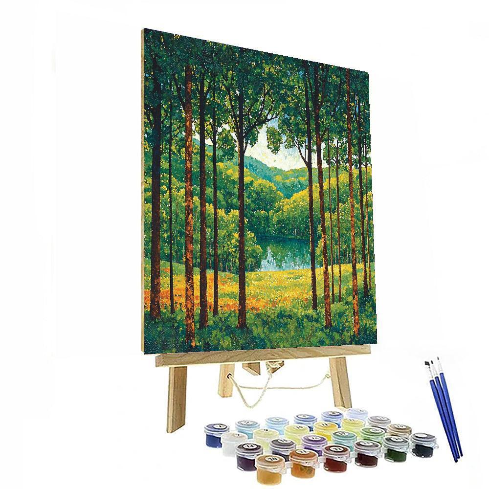 Georges Seurat Inspired Majestic Forests  Paint By Number