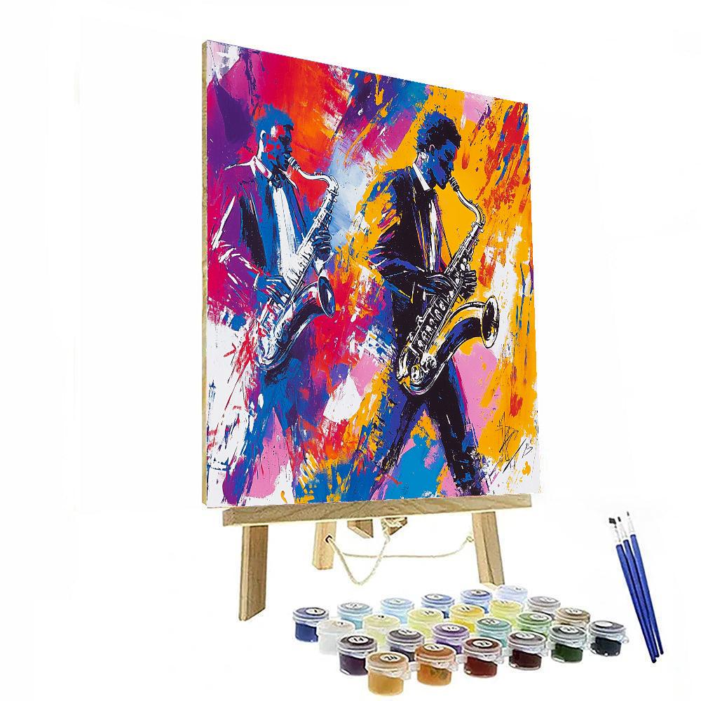 Jean-Michel Basquiat Inspired Jazz Vibrations  Paint By Numbers Kits