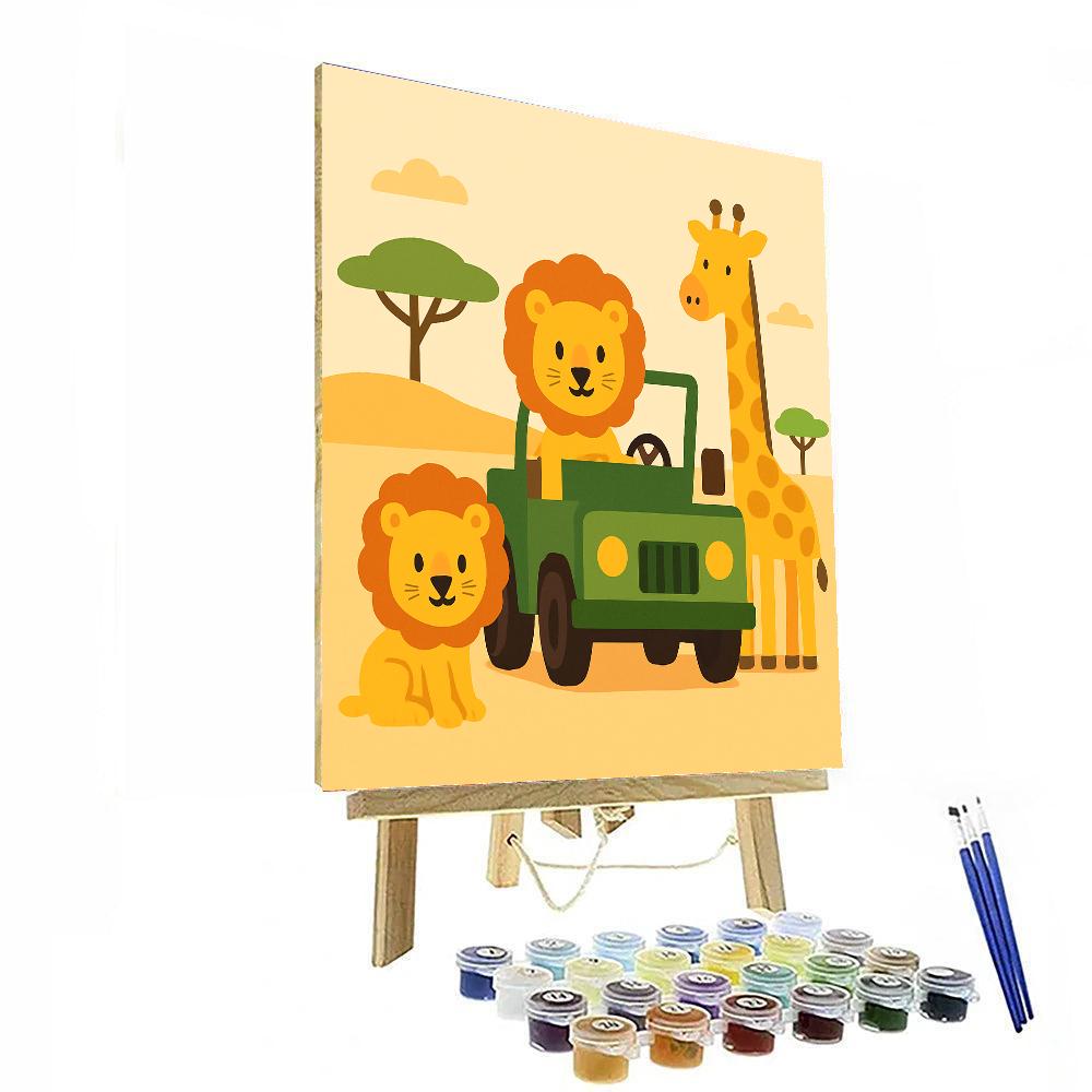Adventurous Safari Ride Number Painting