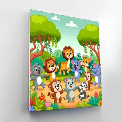 Jungle Adventure With Friends Paint By Numbers Art