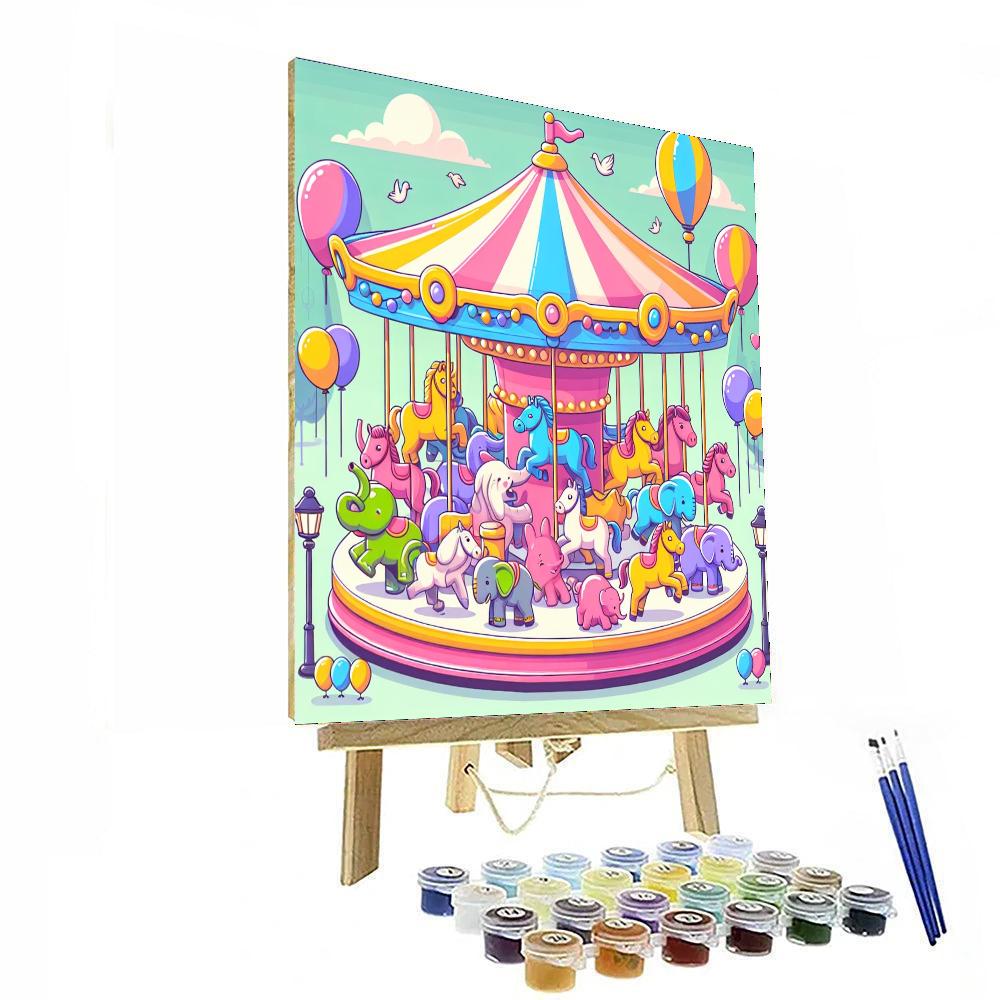Colorful Carousel Fun Paint By Number