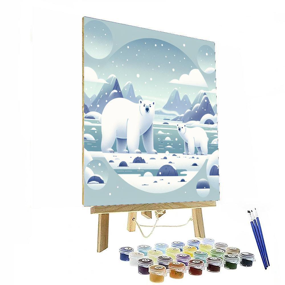 Polar Bear Arctic Expedition DIY Paint By Numbers