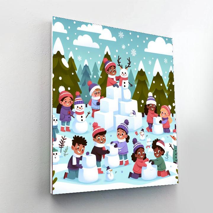 A Magical Winter Scene Paint By Number