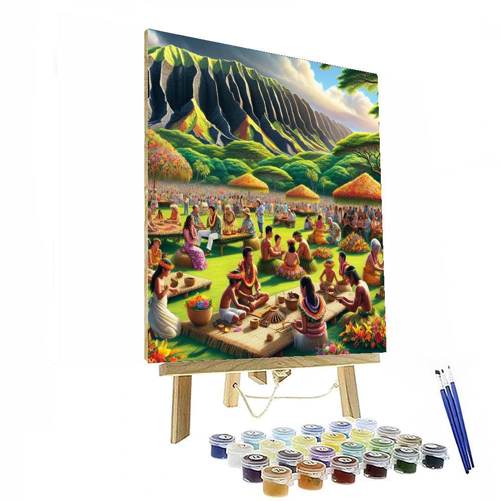 Pahoa's Lava Tree State Monument Festival Painting By Numbers Kit