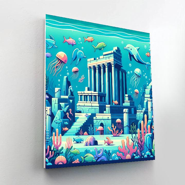 Underwater City Exploration DIY Paint By Numbers