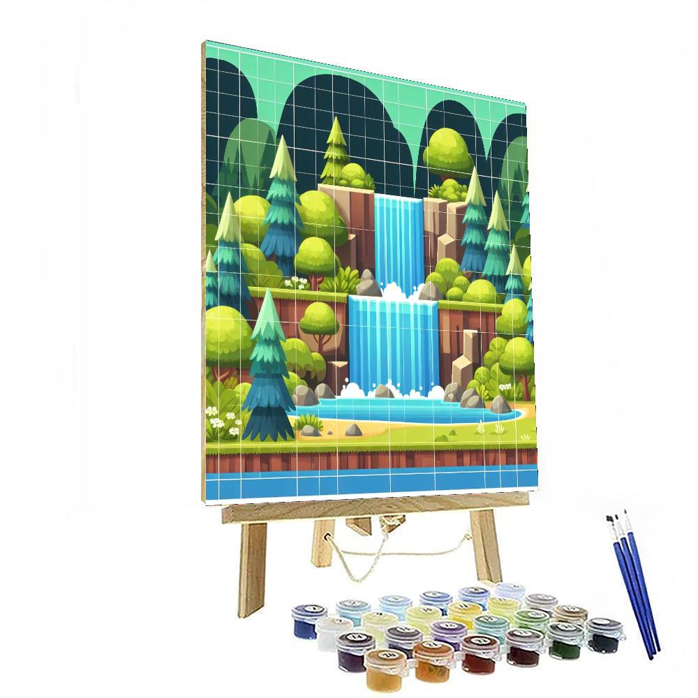 Wondrous Waterfall Wonders Painting Number Kit