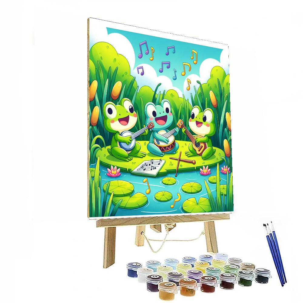 Frogs' Musical Marshland Painting By Numbers Kit