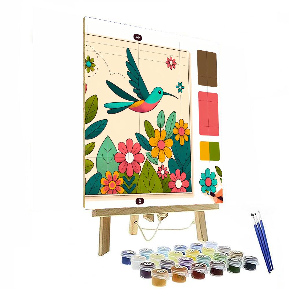 Hummingbird's Flower Dance Paint By Numbers Kits