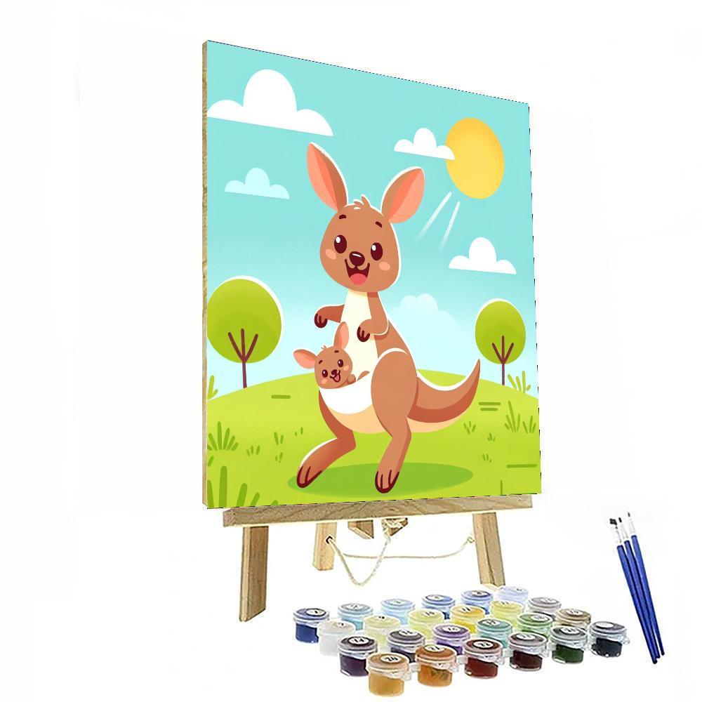Happy Kangaroo Paint By Numbers Kits