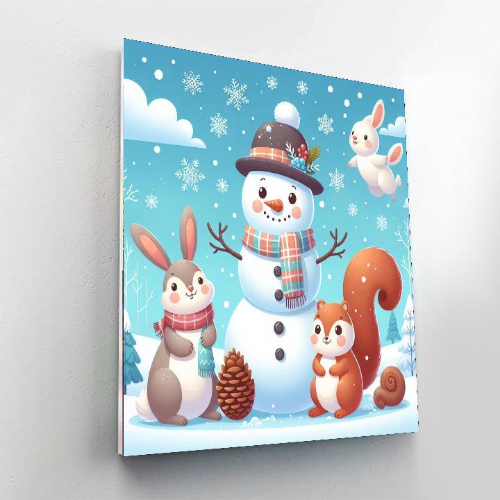 Frosty Friends Paint By Numbers Art