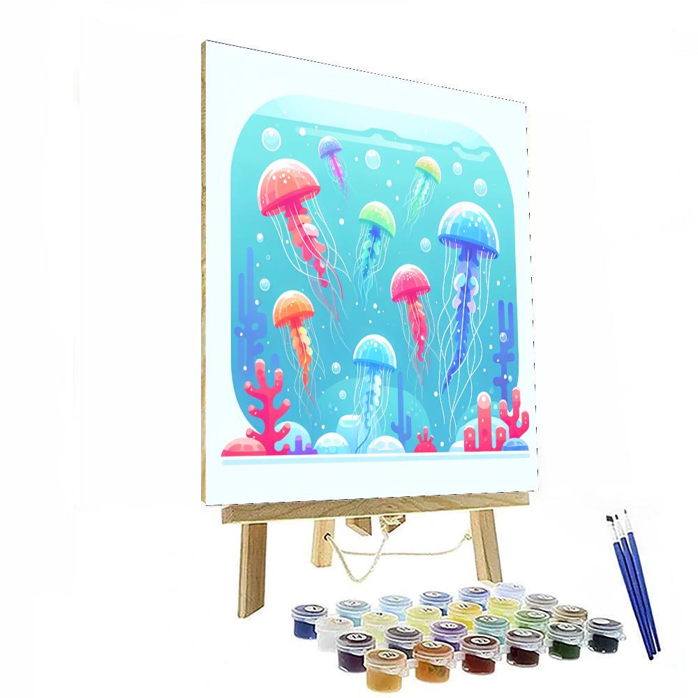 Joyful Jelly Jump Painting Number Kit