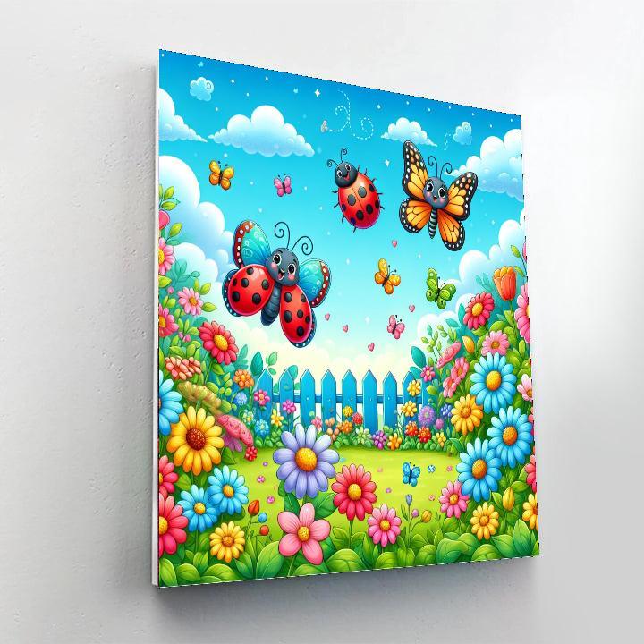Happy Garden Creatures Paint By Numbers