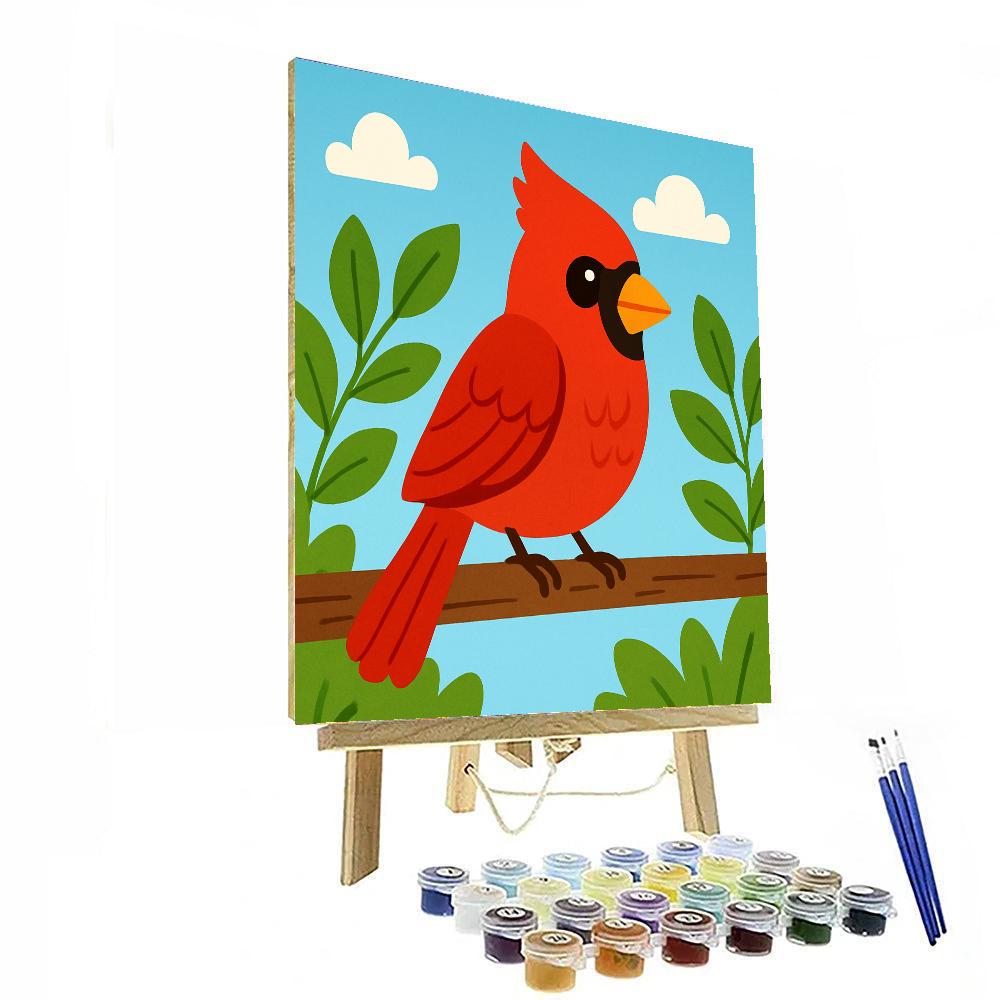 Charming Cardinal DIY Paint By Numbers