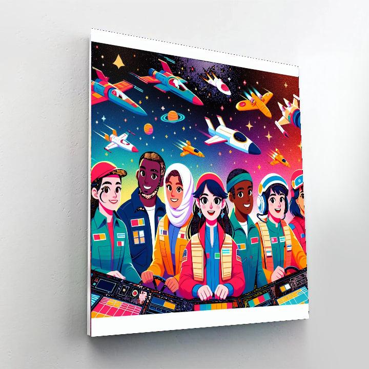 Starship Pilot Training Painting By Numbers Kit