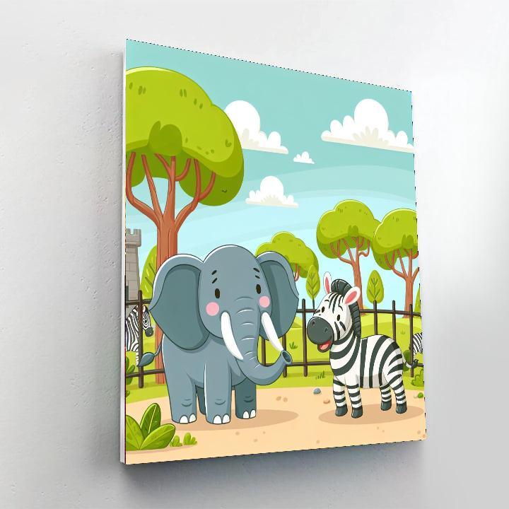 Zoo Adventure Trail Painting By Numbers Kit