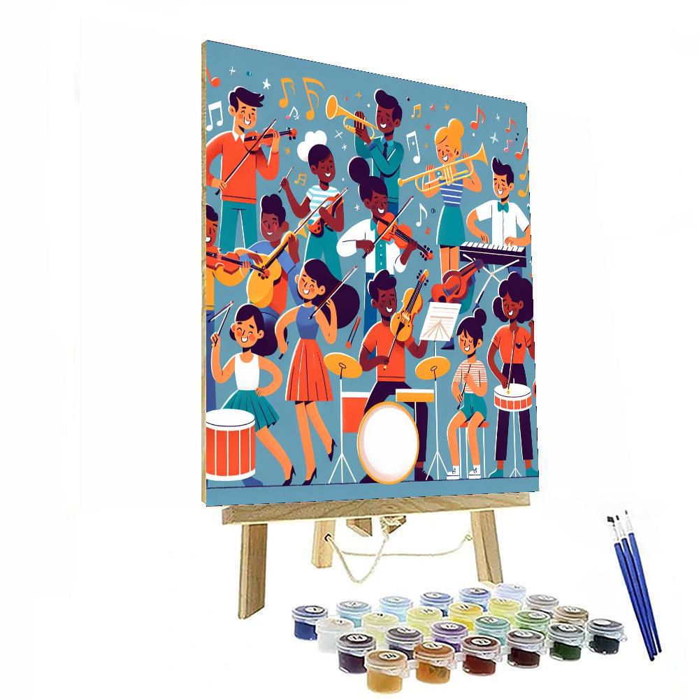 Vibrant Violinists Paint By Numbers Art