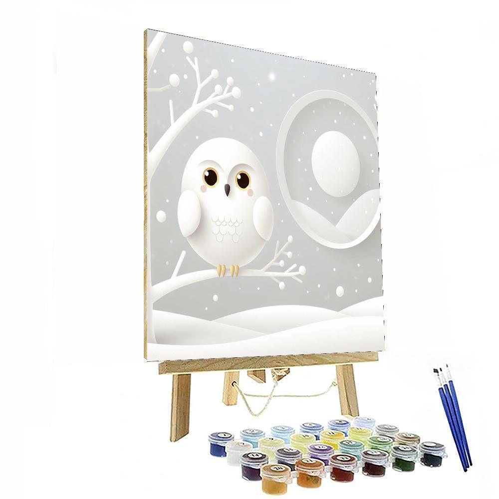 Spirited Snowy Owl Paint By Color