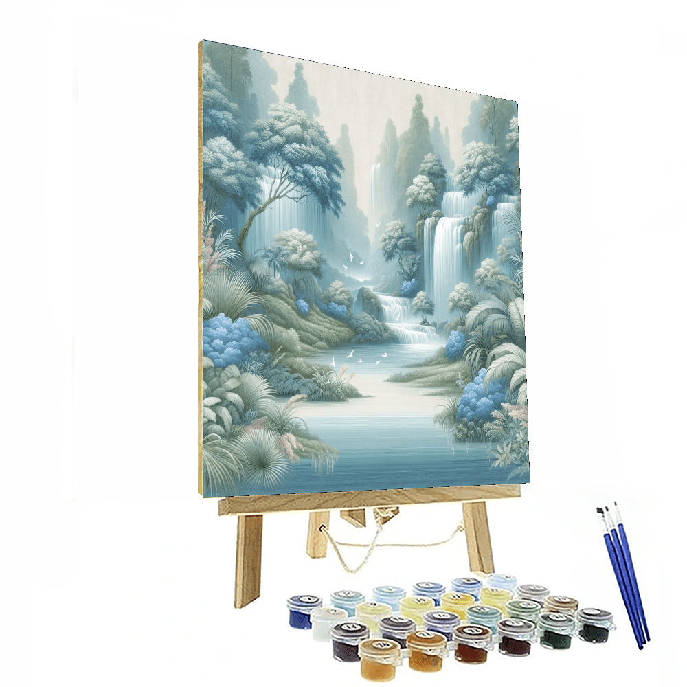 Timeless Waterfall Serenity Paint By Color
