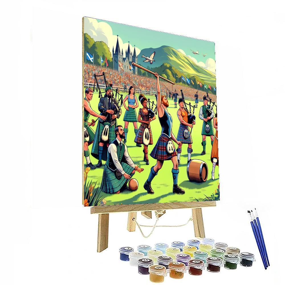 Highland Games - Scotland Paint By Number