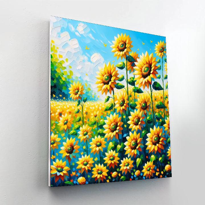 Dancing Sunflowers Paint By Color