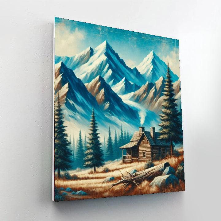 Rustic Mountain Escape Paint By Numbers Art
