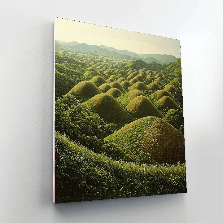 Chocolate Hills - Bohol, Philippines Paint By Numbers Kits