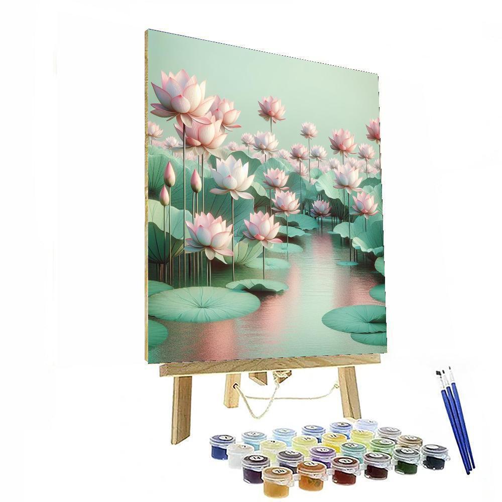 Tranquil Lotus Garden Paint By Numbers Kits