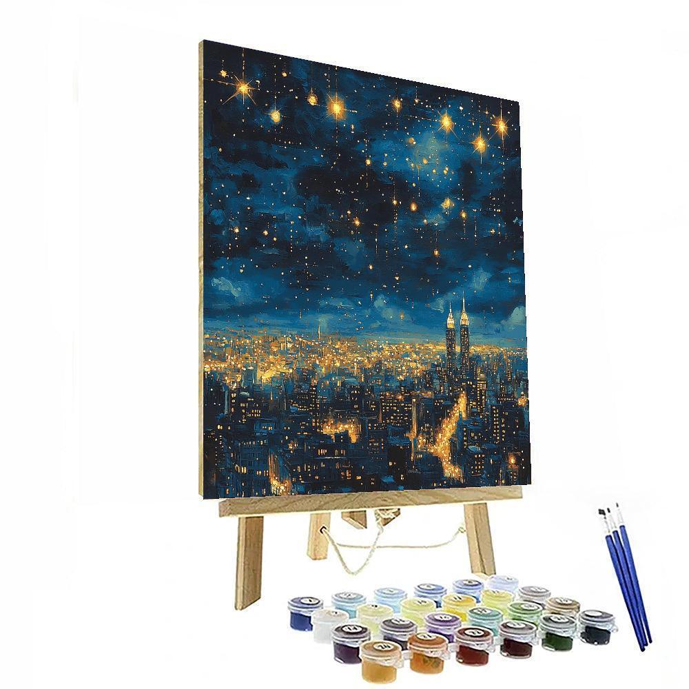 Magritte Inspired Ethereal Skylines  DIY Paint By Numbers