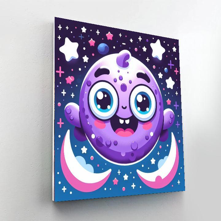 Silly Moon Monster Number Painting