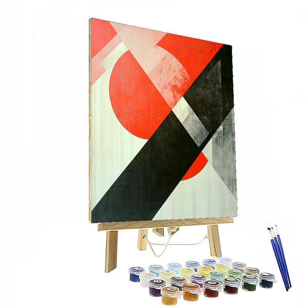 Kazimir Malevich Inspired Temporal Shapes  Paint By Color