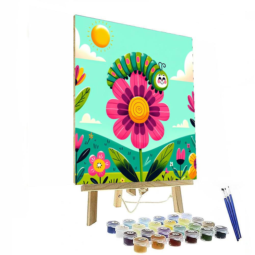 Cute Caterpillar’s Journey Paint By Number