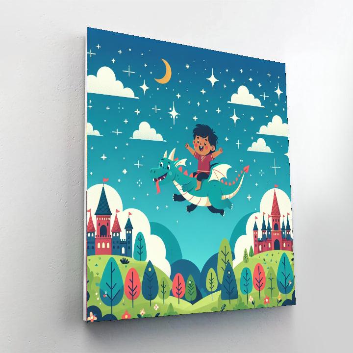 Adventure To Dragon Land Painting Number Kit