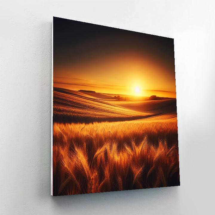 Golden Wheat Fields At Dusk DIY Paint By Numbers